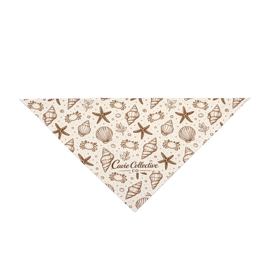 Coastal Seashell Dog Bandana