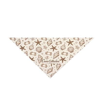 Coastal Seashell Dog Bandana