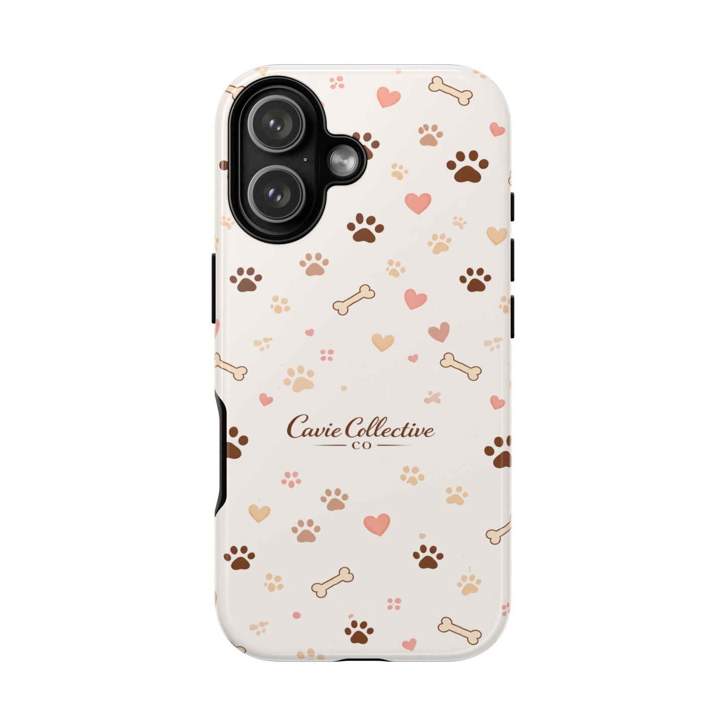 Neutral Paw Print Phone Case – Aesthetic Dog Mum Phone Case – Protective Cute Case
