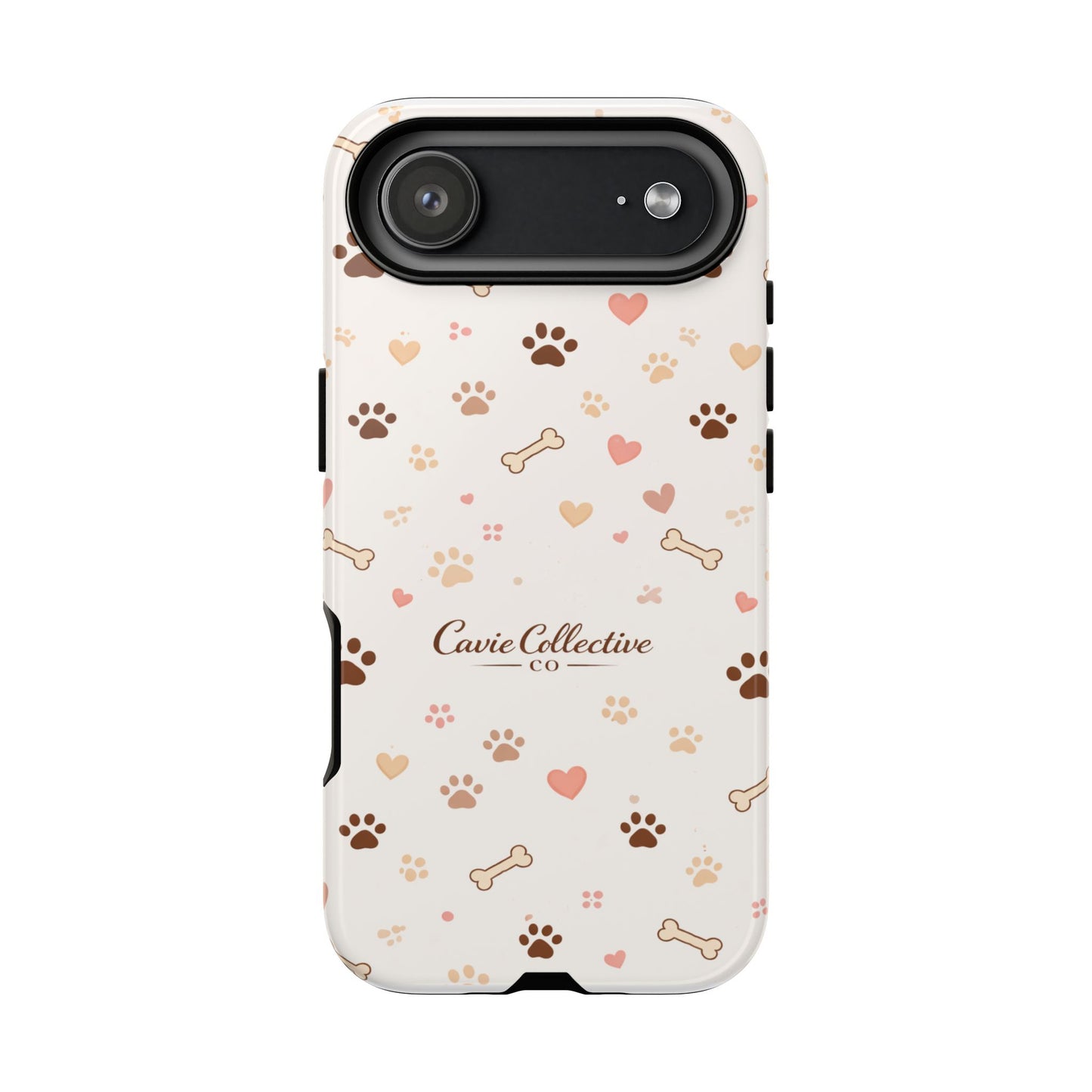 Neutral Paw Print Phone Case – Aesthetic Dog Mum Phone Case – Protective Cute Case